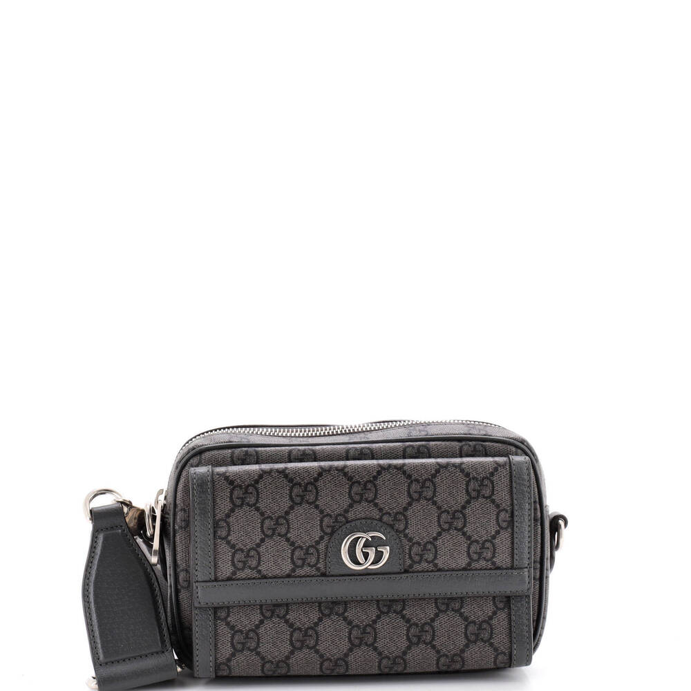 Gucci Mini Ophidia Front Pocket Camera Bag GG Coated Canvas